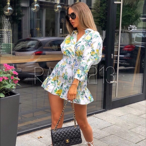 ZARA FLORAL PRINT DRESS - Picture 4 of 16